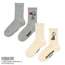 スヌーピー PEANUTS リブハイソックス 2足セット