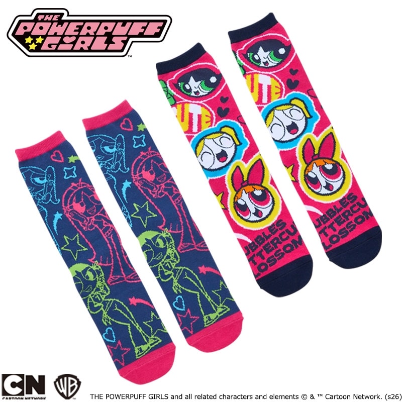 Rakuten - THE POWERPUFF GIRLS パワーパフ ガールズ 2Pソックス