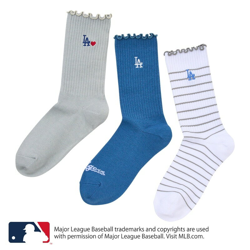 Rakuten - MLB メロウソックス ロサンゼルス・ドジャース 3足セット