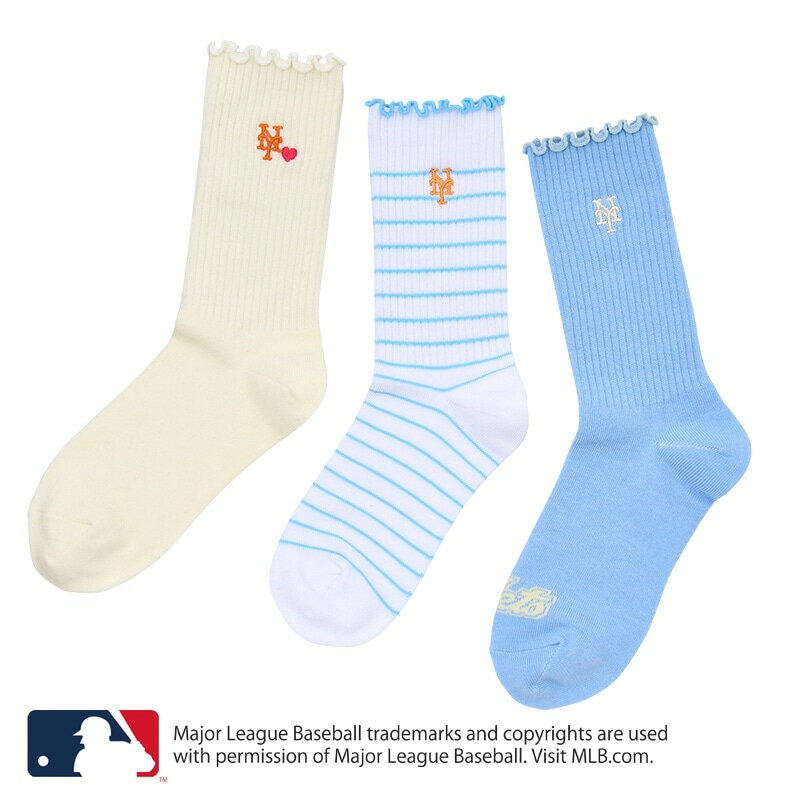 Rakuten - MLB メロウソックス ニューヨーク・メッツ 3足セット