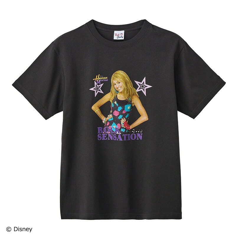 Rakuten - Disney / シークレット・アイドル ハンナ・モンタナ Tシャツ スミクロ