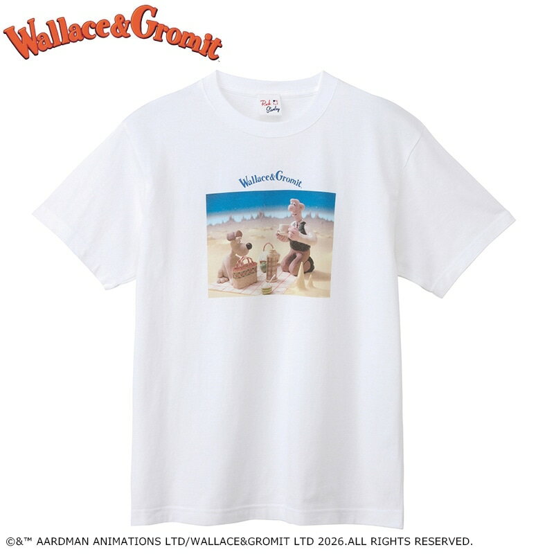 Rakuten - Wallace and Gromit / ウォレスとグルミット Tシャツ ホワイト (ベーシック)