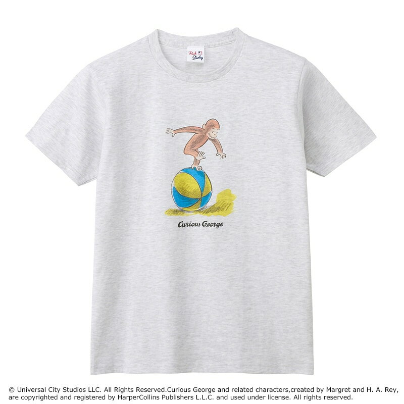 Rakuten - Curious George おさるのジョージ / Tシャツ アッシュ (ベーシック)