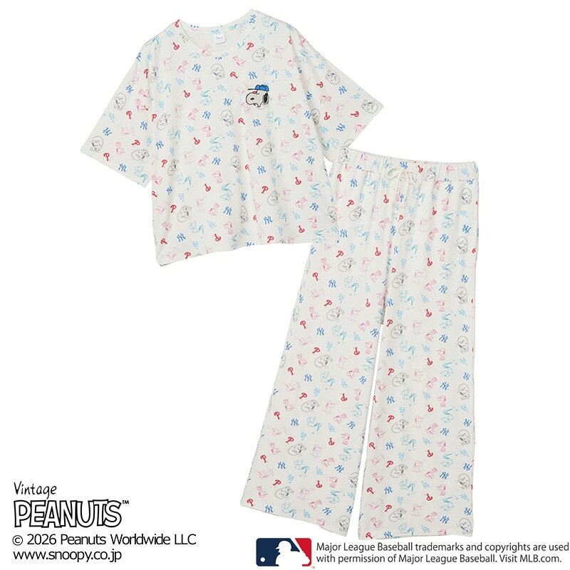 Rakuten - MLB×スヌーピー PEANUTS ルームウエア アイボリー