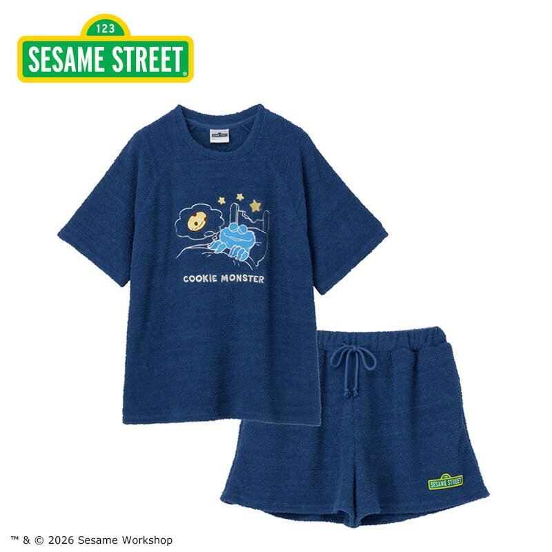 Sesame Street セサミストリート クッキーモンスター パイルルームウエア
