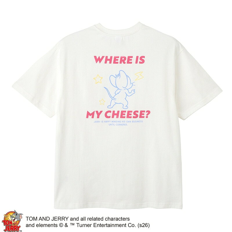 Rakuten - TOM and JERRY / トムとジェリー Tシャツ オフホワイト (ワイドシルエット)