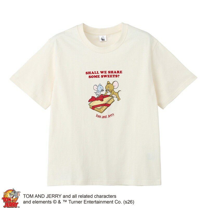 乐天商城 - TOM and JERRY / トムとジェリー / Tシャツ バニラホワイト（ベーシック）