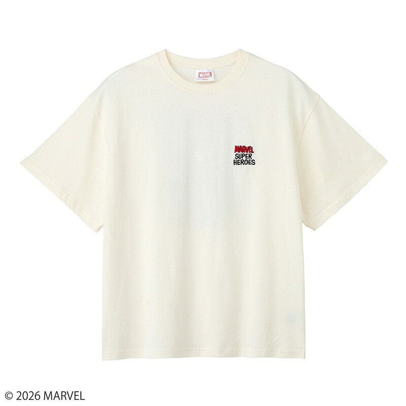 Rakuten - Disney（ディズニー）MARVEL マーベル / Tシャツ バニラホワイト（ビッグシルエット）