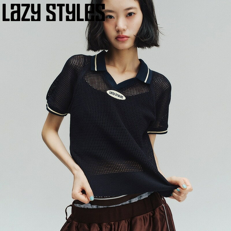 Lazy Styles レイジースタイルズ クロップド ユニフォームシャツ