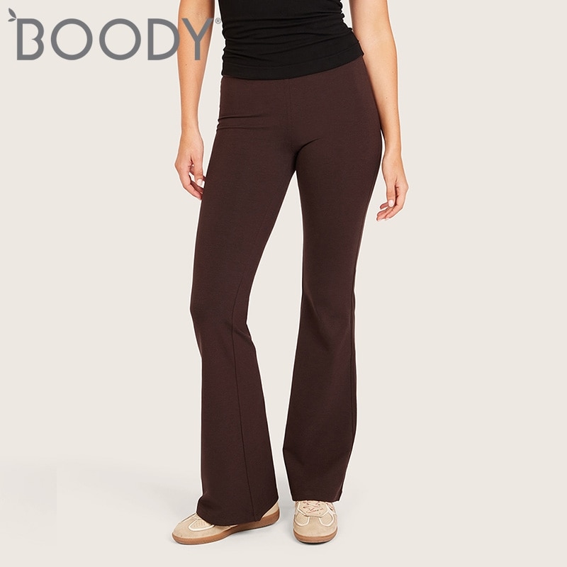 Rakuten - BOODY ブーディ Forme ハイウエストフレアパンツ レギュラー丈 キャロブ