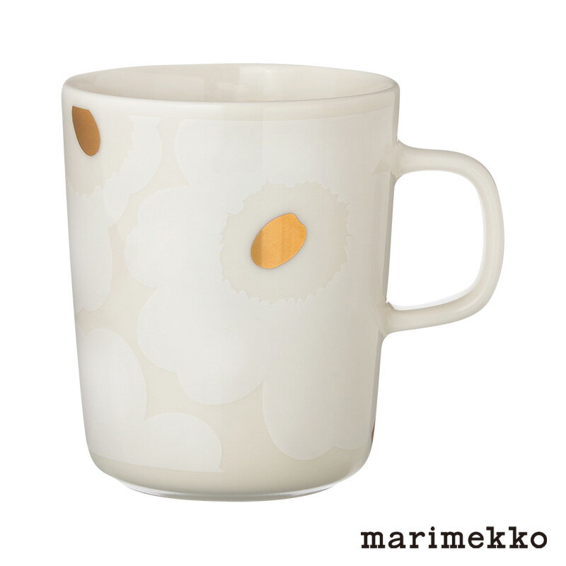 marimekko マリメッコ マグカップ Unikko メタリックゴールド×ホワイト