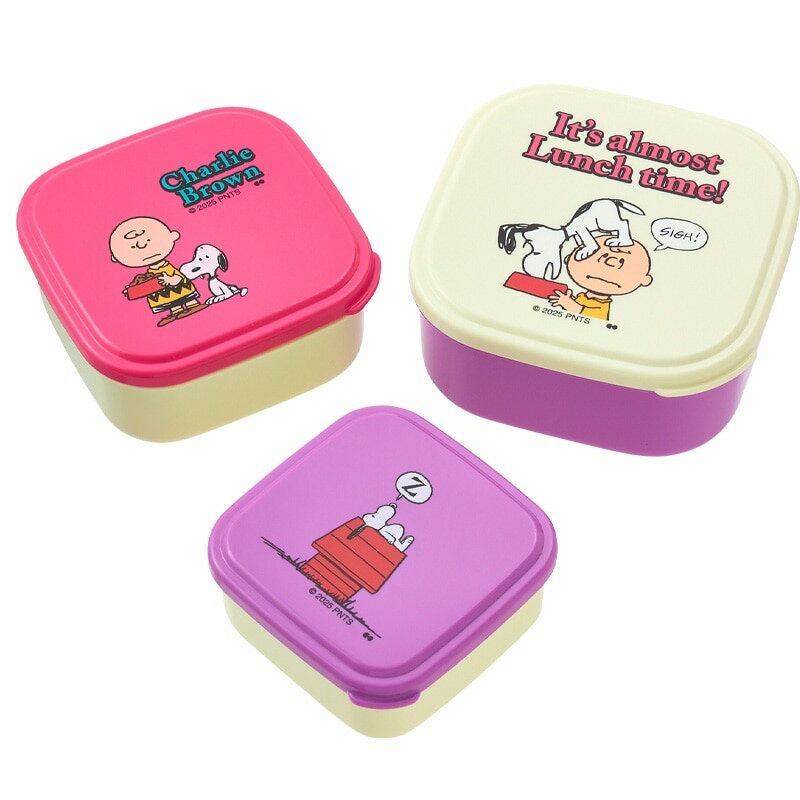 スヌーピー PEANUTS 3Pシールランチボックス LUNCH TIME