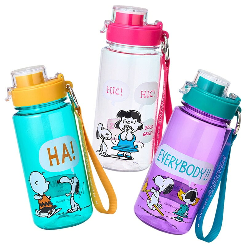Rakuten - スヌーピー PEANUTS ストラップ付きドリンクボトル