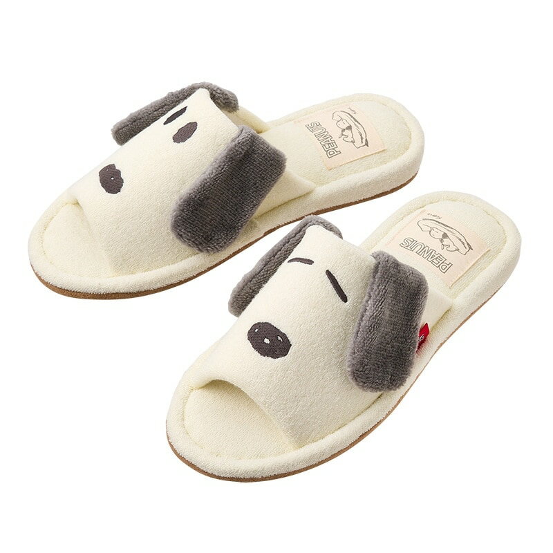 Rakuten - スヌーピー PEANUTS オープントゥスリッパ