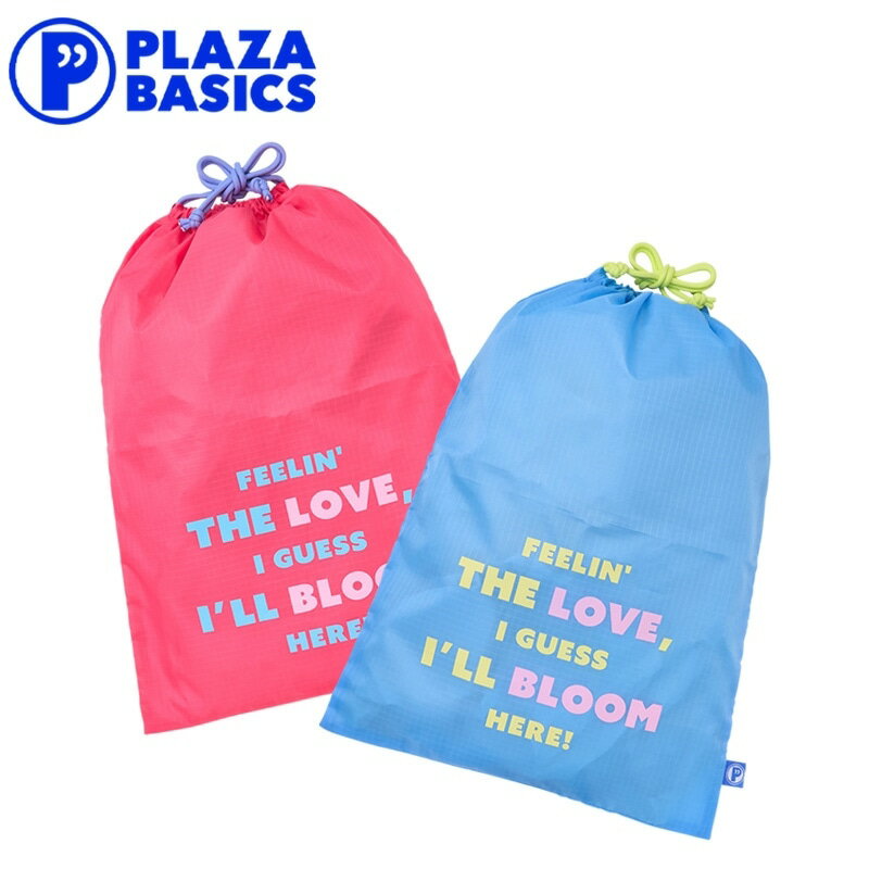 Rakuten - PLAZA BASICS フラット巾着ポーチ Lサイズ