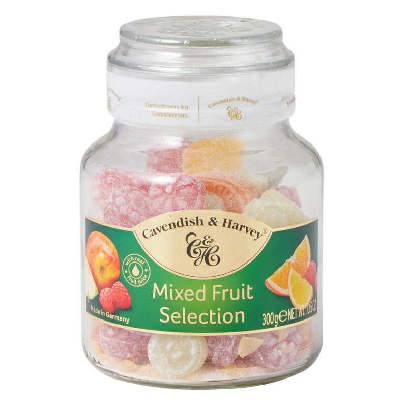 Cavendish&Harvey カベンディッシュ&ハーベイ ミックスフルーツ キャンディージャー 300g