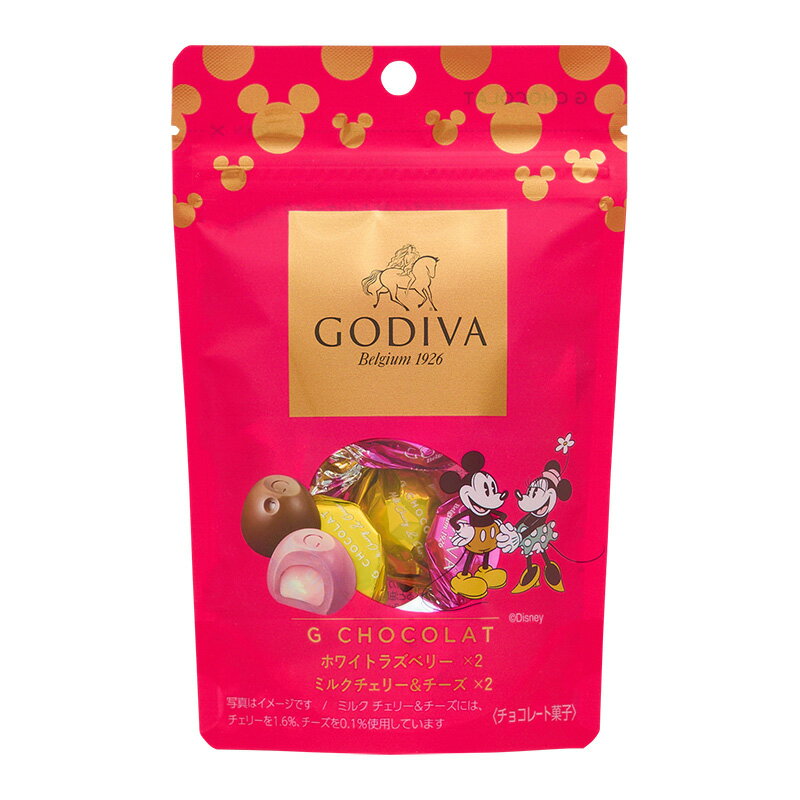GODIVA ゴディバ Gショコラ 4粒入り（ミッキーマウス&ミニーマウス）のサムネイル