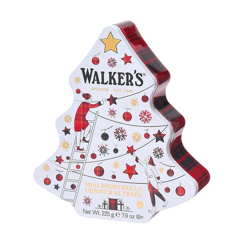 Walkers クリスマスツリー缶 225g