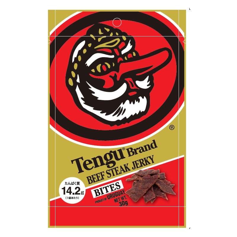 ステーキ用の牛肉を贅沢に使用。醤油ベースでしっかりと味付けしたこだわりのビーフジャーキーです。しっかりとした歯ごたえで、噛めば噛むほど牛肉の美味しさが口の中に広がります。お酒のおつまみとしてはもちろん、おやつとしても手が止まらなくなる美味しさ。 【内容量】30g 【素材/成分】※画像参照 【原産国】ウルグアイ ※保管の状態によりアミノ酸が白く表面に出る場合がありますが、品質には異常がありませんので、安心してお召し上がりください。【お取り扱い上の注意】※開封後は、お早めにお召し上がりください。