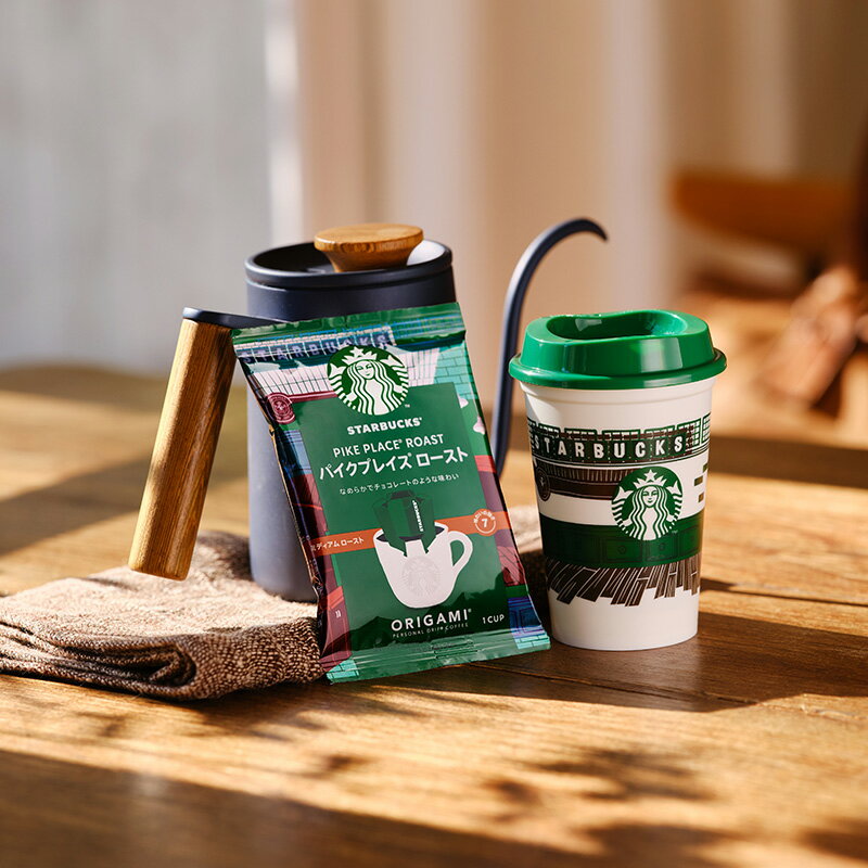 STARBUCKS スターバックス オリガミ パーソナルドリップコーヒー パイクプレイス ロースト with リユーザブル カップのサムネイル