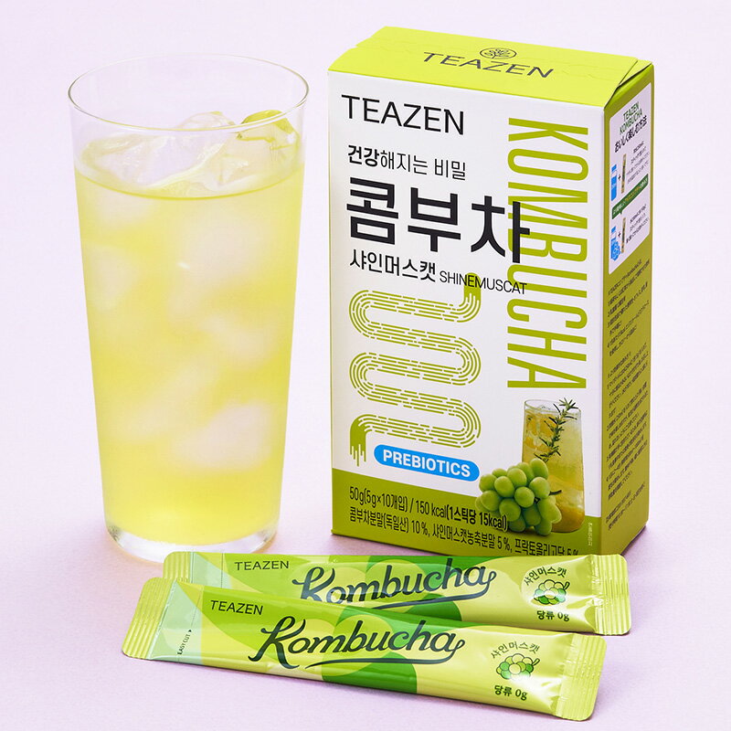 TEAZEN シャインマスカット コンブチャ 10包入り (粉末飲料)のサムネイル