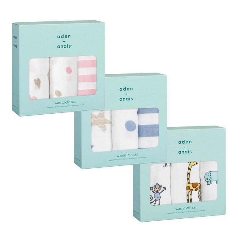 aden + anais エイデン アンド アネイ ウォッシュクロス 3枚セット