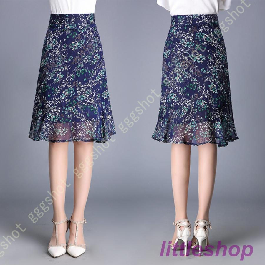 マーメイドスカートシフォンスカート...