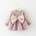 子供服 ワンピース 長袖 女の子 スカート 長袖キッズ 春秋 韓国 無地可愛い ベビー服 春着 秋着 お出かけ 遠足 旅行 結婚式 七五三 70-100