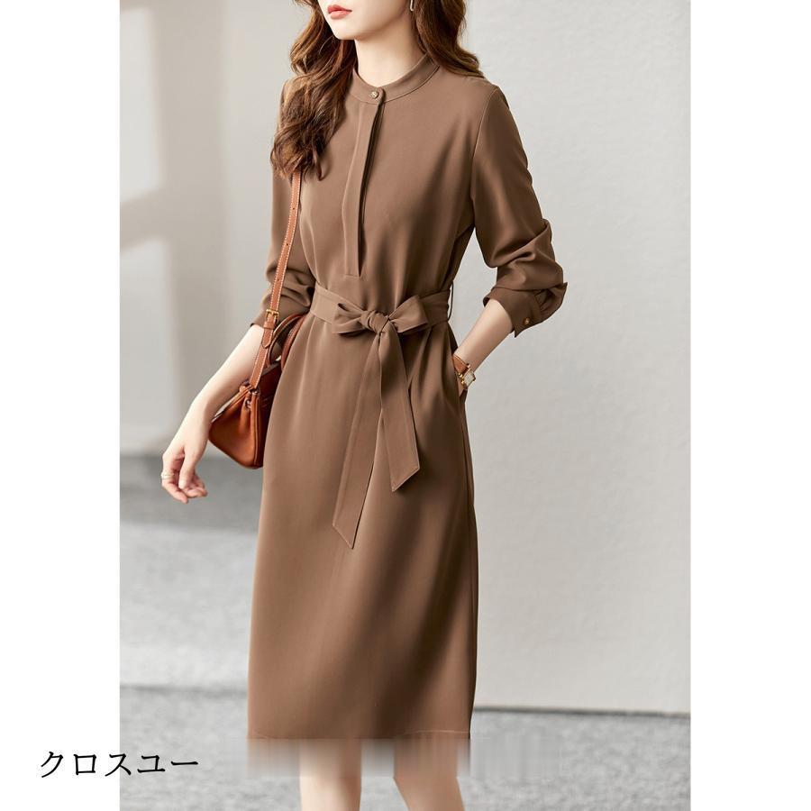 ワンピースレディース フォーマル 韓国風 ロング丈 ひざ丈 体型カバー 顔合わせ お呼ばれ 20代 40代 長袖 結婚式 上品 キレイめ 20代30..