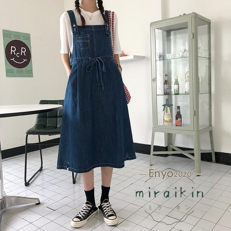 サロペット オーバーオール レディース サロペットジャンパースカート デニム ゆったり 体型カバー 春夏新作 通学 Aライン 着やせ カジュアル