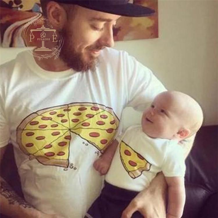 親子ペアルック かわいいピザプリント 黒/ピンク/グレー新色追加 ベビー 親子お揃いコーデ 子供服 親子..