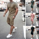 スウェットメンズ セットアップ 2点セット 夏 メンズ 半袖 ジャージ パンツ 上下セット メンズファション カジュアル 4色