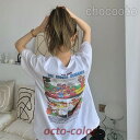 Tシャツ レディース 半袖 トップス ゆったりゆるTシャツ 丸首 大きいサイズ プルオーバー カジュアル 着痩せ 可愛い 体型カバー ルームウェアオシャレ 薄手(4)