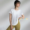 ヨガウェア レディース トップス 半袖 おしゃれ ホットヨガ フィットネスウェア メッシュ バックリボン結び 吸汗速乾 母の日