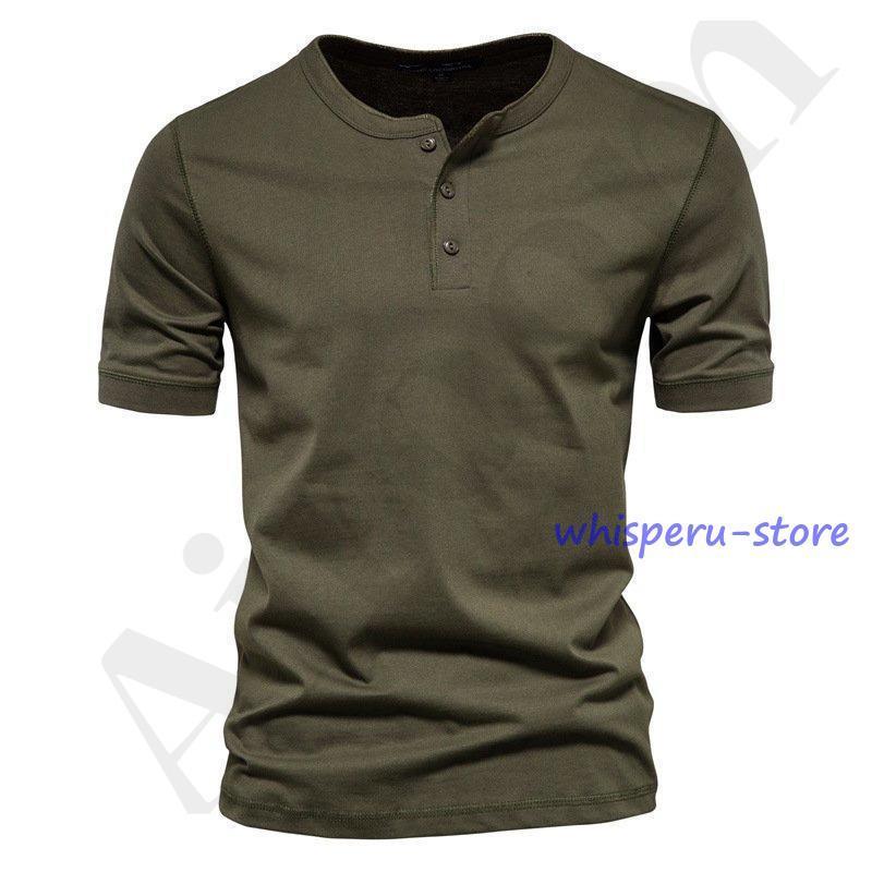 tシャツ メンズ 半袖 ヘンリーネックTシャツ 無地 おしゃれ ヘンリーネック tシャツ 白tシャツ 半袖 tシャツ 大きいサイズ 夏服 30代 40代 50代 60代