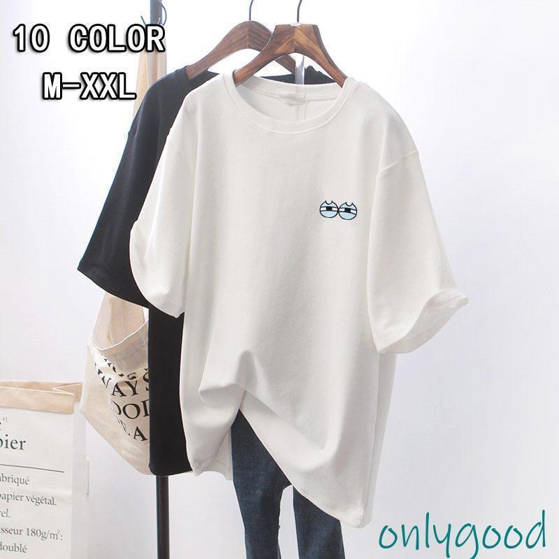 トップス 半袖 tシャツ レディース チュニック 夏 シンプル カットソー ロングTシャツ ルームウェア ティーシャツ ゆったり ゆるシルエット
