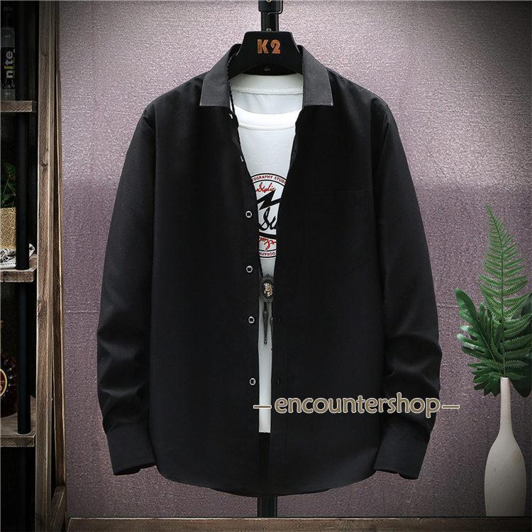 白シャツ メンズ 無地シャツ カジュアルシャツ 長袖 スリムシャツ 紳士服 ビジネス 春 秋 30代 40代 50代 秋服2023