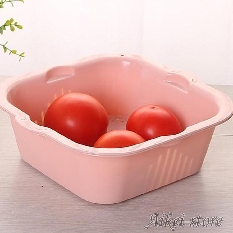 野菜果物 水切りかご 水切りラック 水切りバスケットキッチン用品 水切りかご 収納 バスケット 小物入..