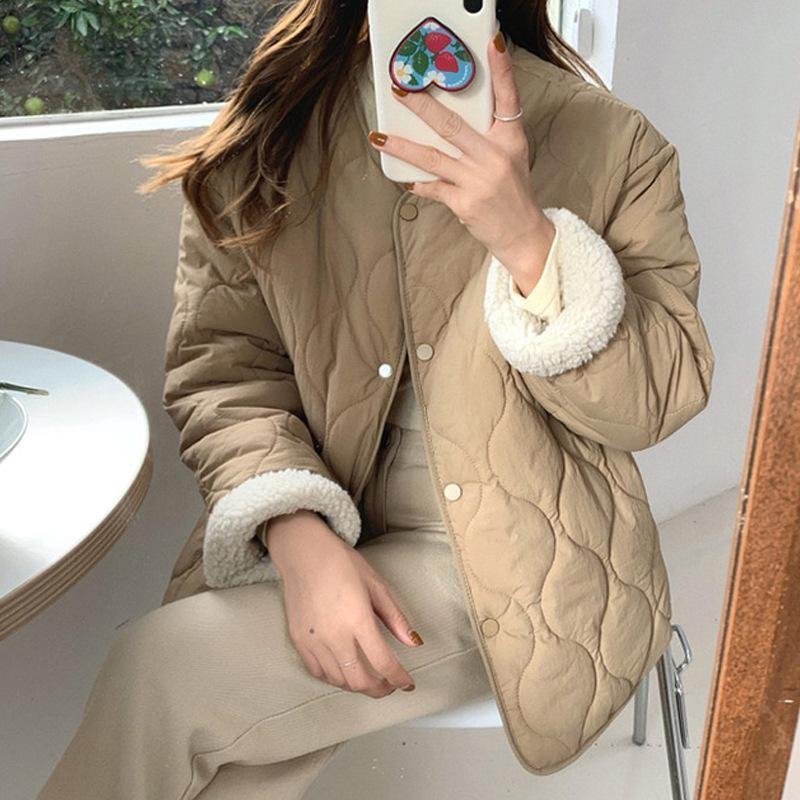 Quilted Jacket - 【期間限定10％OFF】キルティングコート レディース コート ジャケット キルティング 中綿コート 防寒 キルティングジャケット ロング ノーカラー フード付き 冬 体型カバー 秋 2way