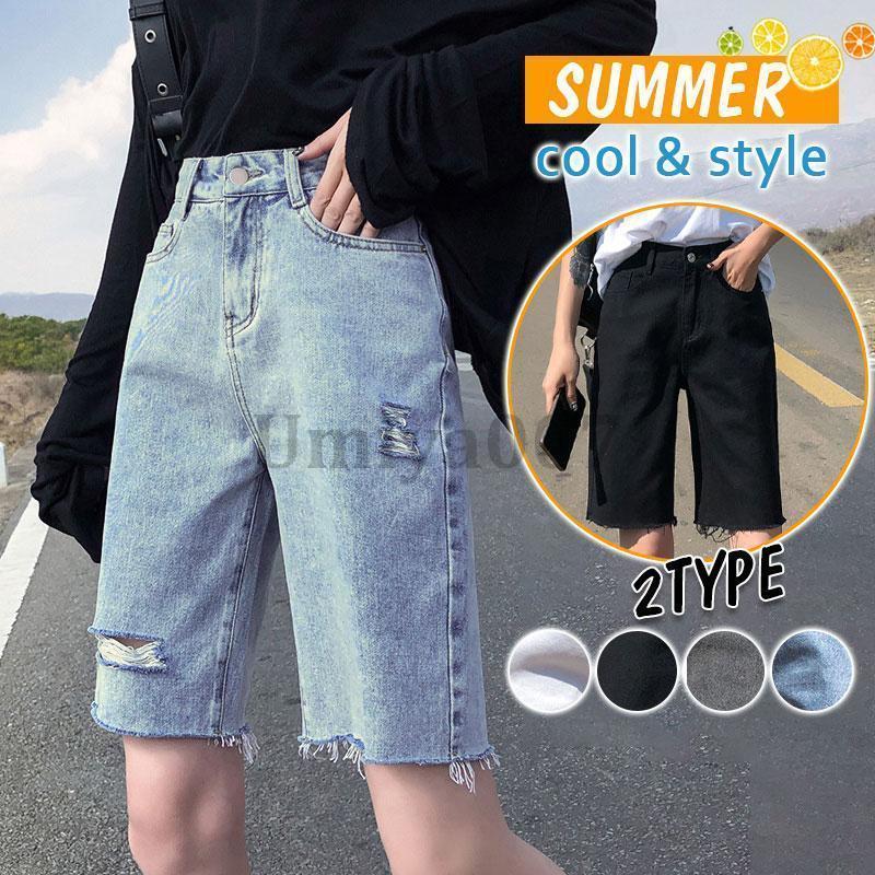 【期間限定10％OFF】デニムショートパンツ レディース 春 夏 ハーフパンツ ダメージ加工 短め 涼しい ズボン ジーンズ 短パン 大きいサイズ ボトムス 旅行 普段着