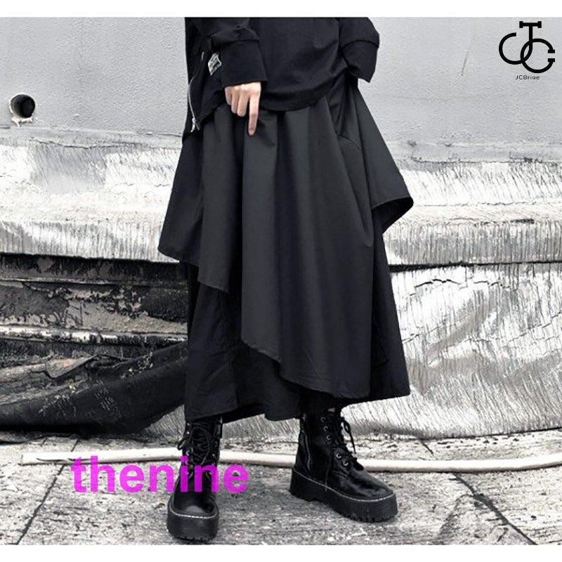 袴パンツ モード系 ワイドパンツ レディース スカート風 メンズ 韓国 原宿 個性的 ズボン