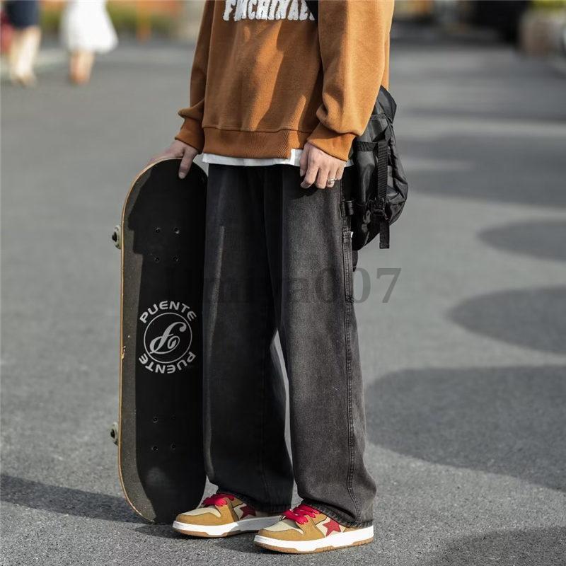 パンツ デニム ジーンズ メンズ メンズジーンパン ルーズ ワークパンツ ヴィンテージ ワイドデニムパンツ ストレートパンツ カジュアル カーゴパンツ 美脚