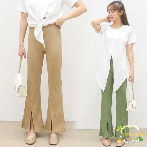 フレアパンツ スリット入り レディース パンタロン ベルボトム リブパンツ ラッパズボン 春 カジュアルパンツ 長ズボン 秋 ロングパンツ スキニーパンタロン フレアパンツ スリット入り レディース パンタロン ベルボトム リブパンツ ラッパズボン 春 カジュアルパンツ 長ズボン 秋 ロングパンツ スキニーパンタロン
