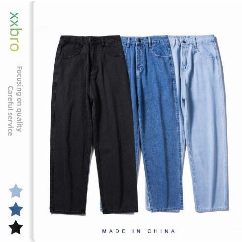 デニムパンツ メンズ ワイド シェフパンツ バルーン バギー ルーズ 太め ジーンズ インディゴ ブルー S M L XL