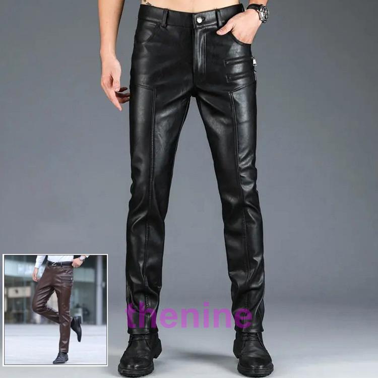羊革 メンズ革パン 春秋冬 レザーパンツ バイクパンツ ロングパンツ スリム スキニー モーターパンツ ライダース