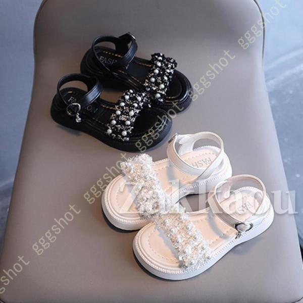 【期間限定10％OFF】サンダル キッズ 子供 女の子 オープントゥ 子ども こども マジックテープ おすす..