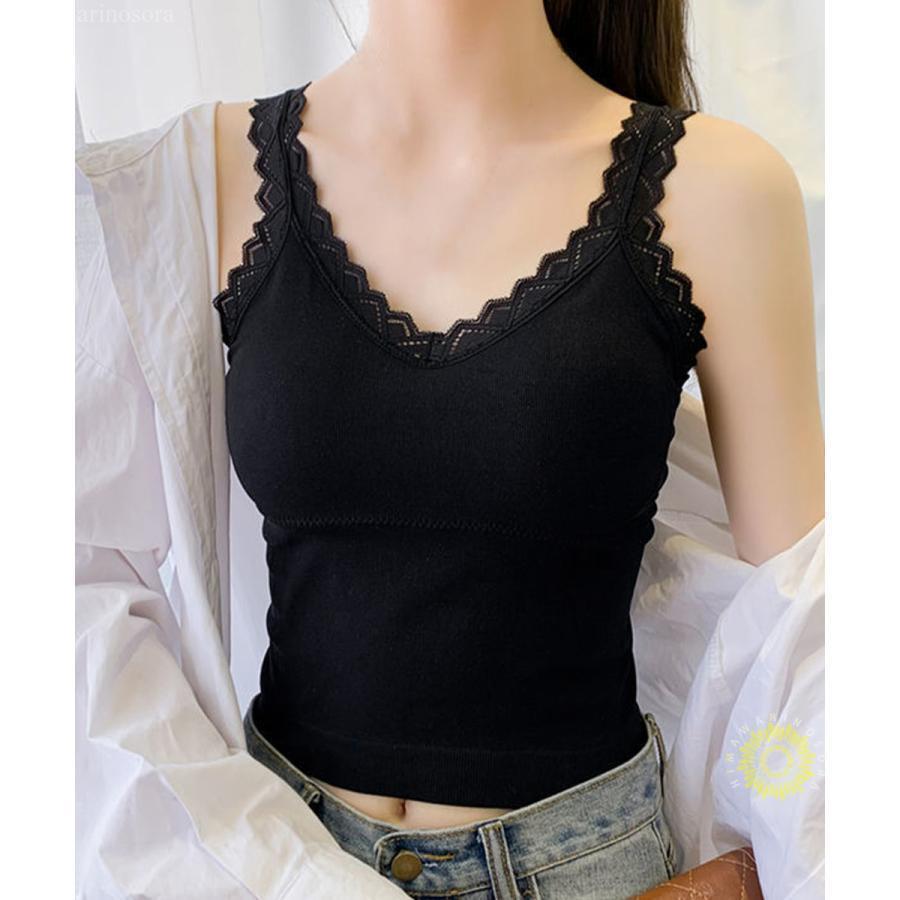 タンクトップ カップ付き 無地インナー