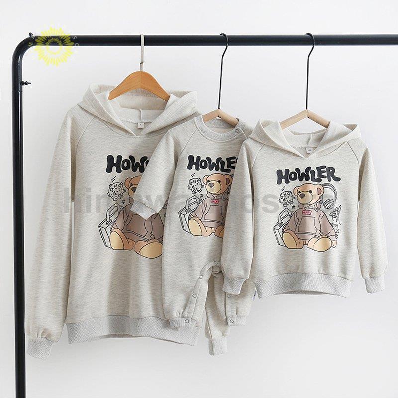 お揃いコーデ親子ペアルックベビートレイナー親子コーデ赤ちゃんカバーオールロンパース長袖親子お揃い..