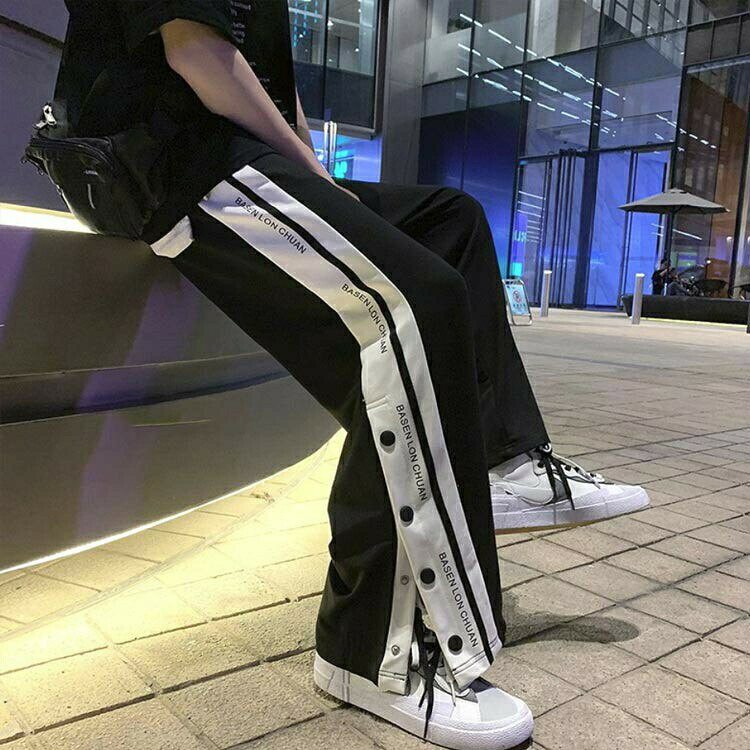Pleasantday 楽天市場店のバスパン バスケットボールパンツ バスケットボール サイドボタン 英字 3タイプ選べる ジュニア 大人 サイドライン 秋 ジュニア パンツ 春 バスケットボールパンツ バスケットパンツ 裾ボタン春秋 キッズ 長ズボン スナップボタン ロングパンツ 下 男性 女性 メンズ ボタン｜アングル3