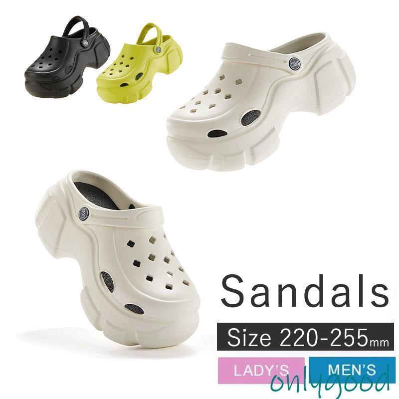 Sports Sandal - サンダル スポーツサンダル レディース 厚底 穴あきサンダル コンフォートビーチサンダルサマーサンダル 靴 歩きやすい 美脚効果 カジュアル
